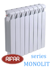 Радиатор биметаллический RIFAR МONOLIT 500/4 секции (боковое подключение) 